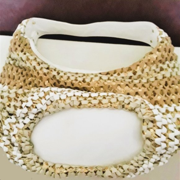 SHEVA BLINGY HOBO BAG WITH GOLD INLAY SEQUINS NWOT - Picture 6 of 9